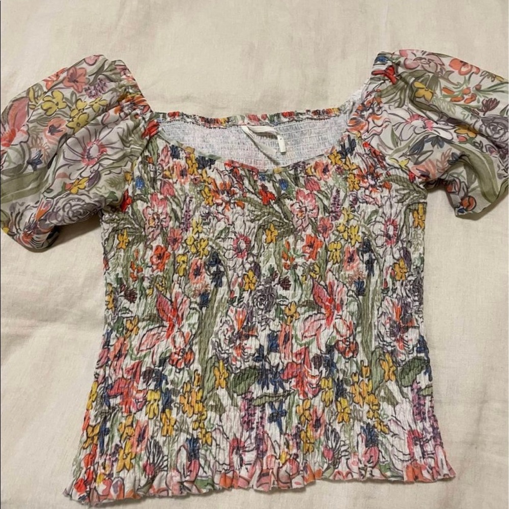 Anthropologie Floral Top